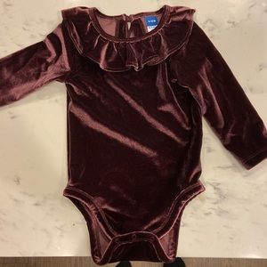 Old Navy Ruffled Velour Body Suit for Baby